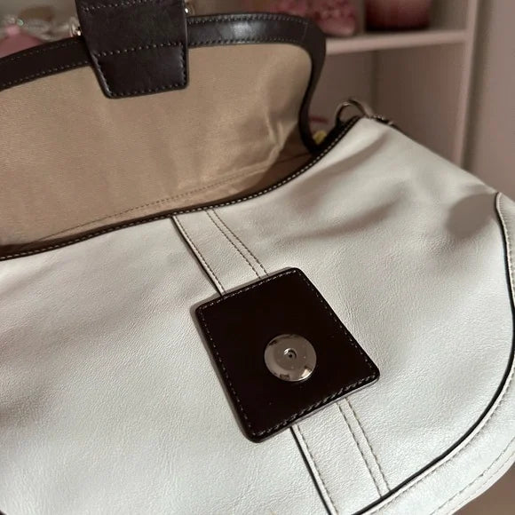White y2k Coach Soho Flap Bag ππΌ