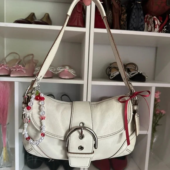 Coach Small White SoHo Flap ππ€