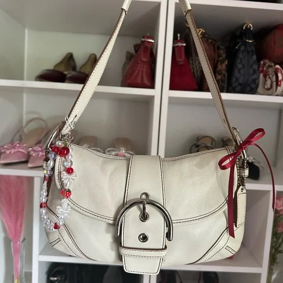Coach Small White SoHo Flap ππ€