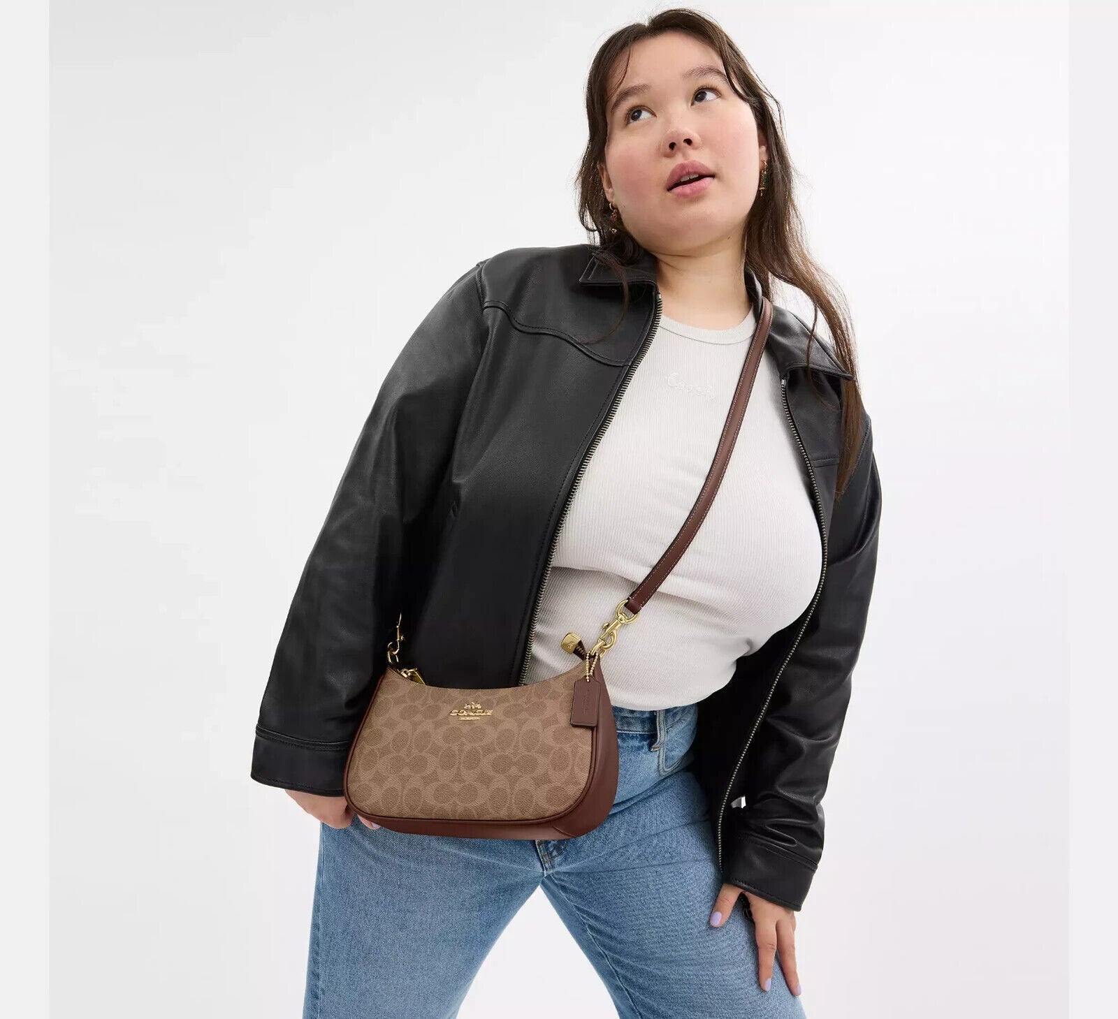 COACH Teri Shoulder Bag β Signature Canvas Brown π€ (NEW!)