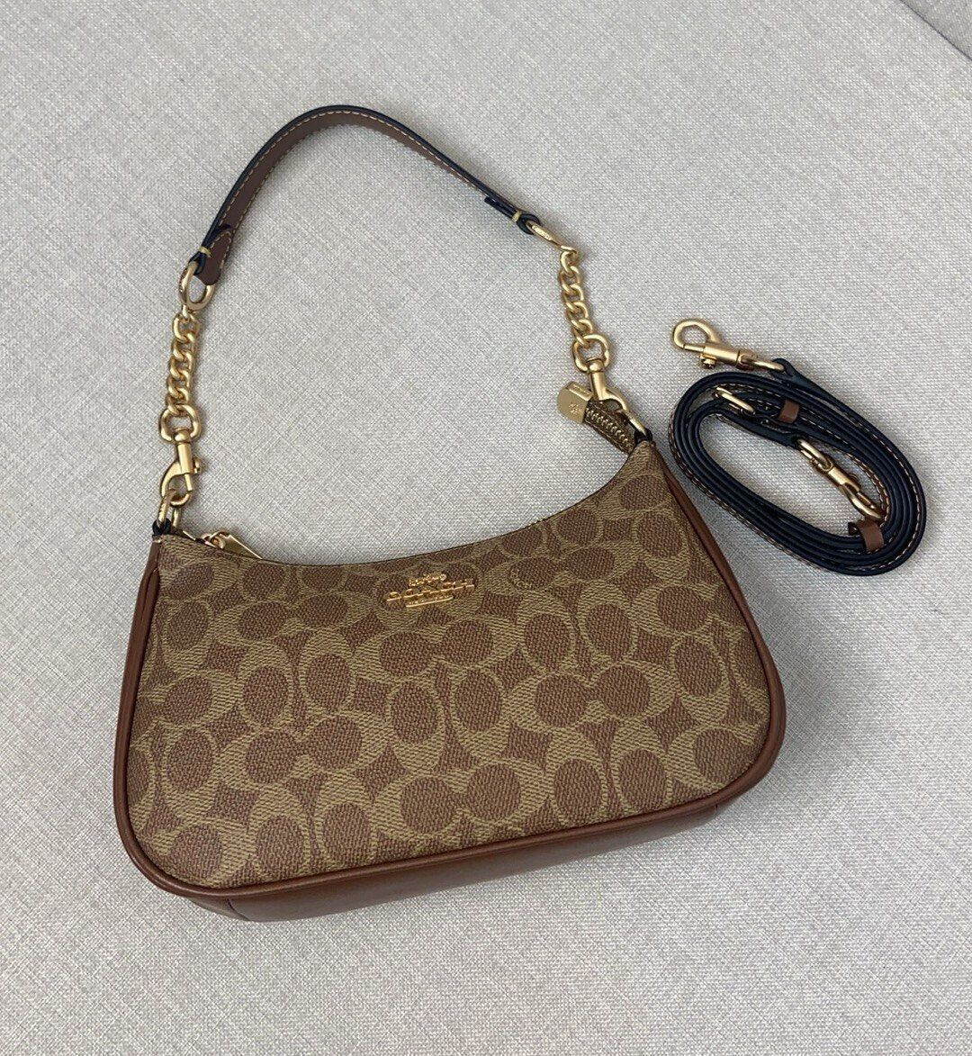 COACH Teri Shoulder Bag β Signature Canvas Brown π€ (NEW!)