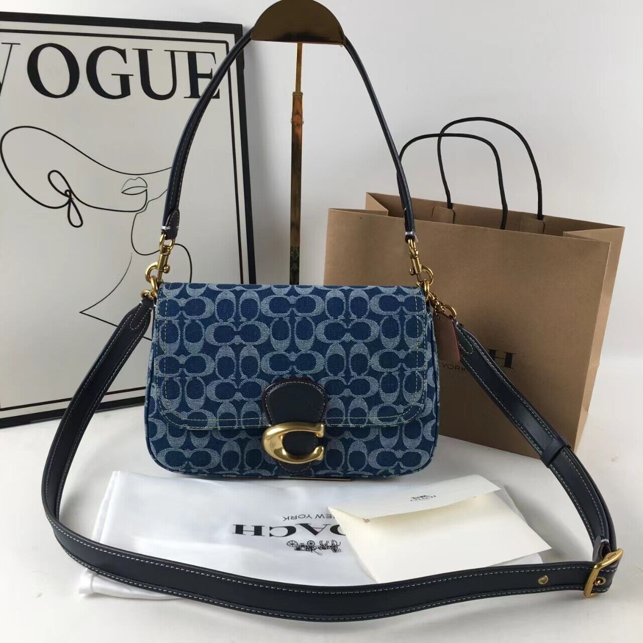 Coach CA105 Tabby Shoulder Crossbody Bag - Signature Denim š