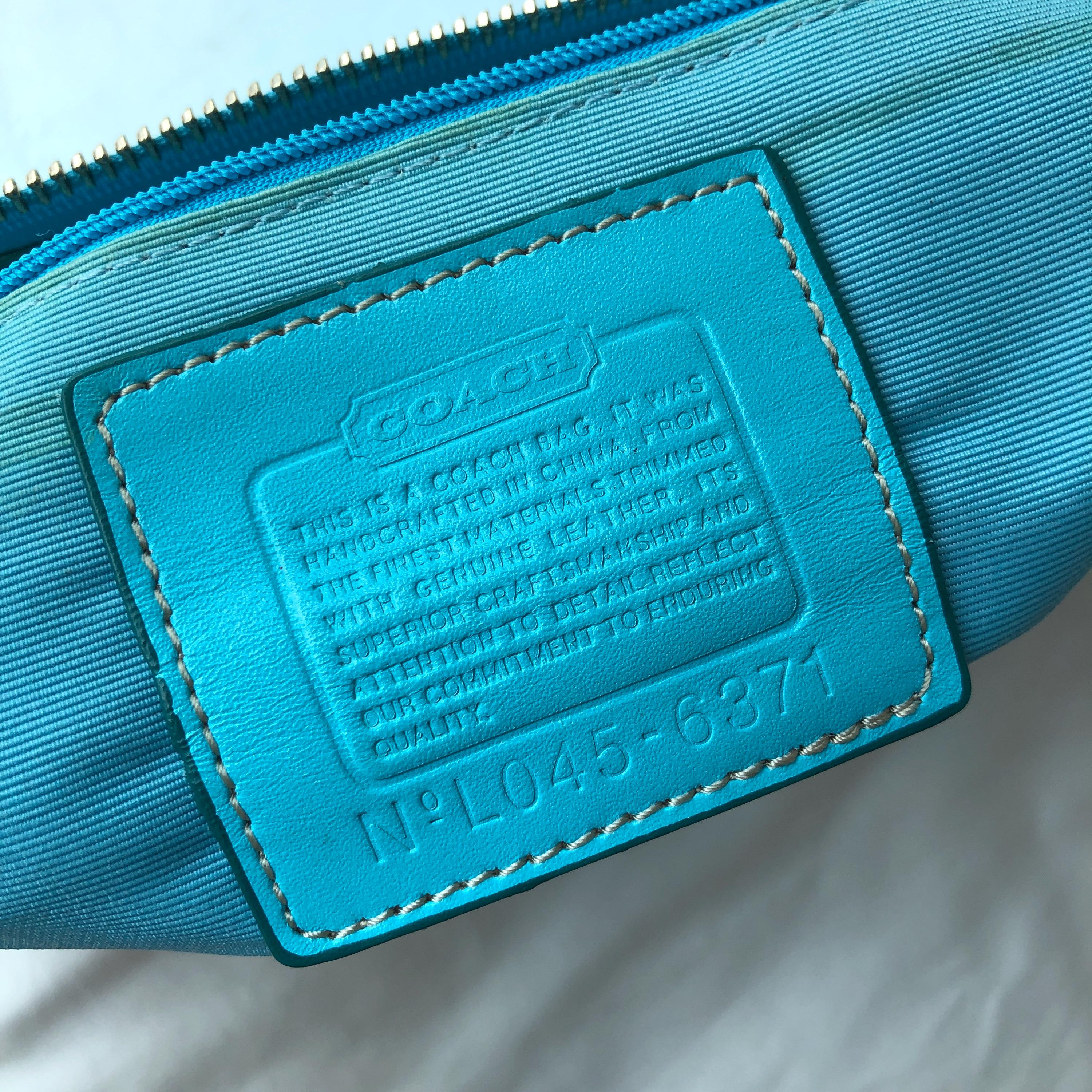 Vintage Coach 6371 Blue Demi East West Shoulder Bag β 2004 Y2K ππ