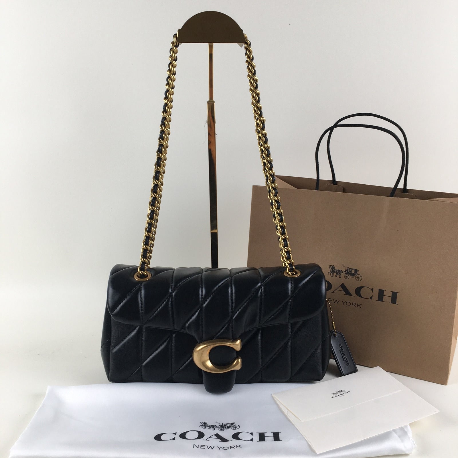 COACH Tabby 26 Quilted Shoulder Bag - Leather Black CP150 š¤