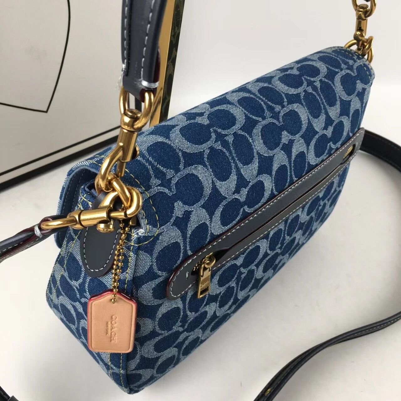 Coach CA105 Tabby Shoulder Crossbody Bag - Signature Denim š