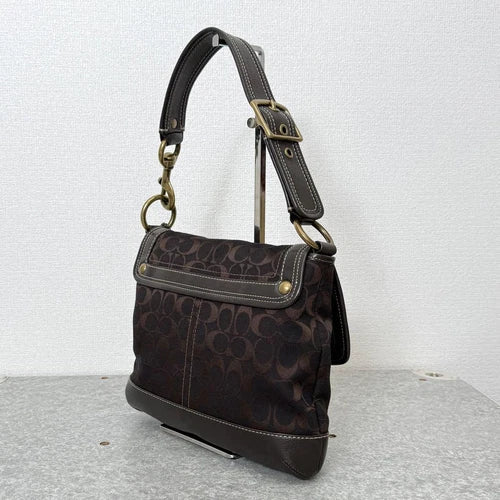 COACH Legacy Turnlock Slim Flap Shoulder Bag β Dark Brown π€