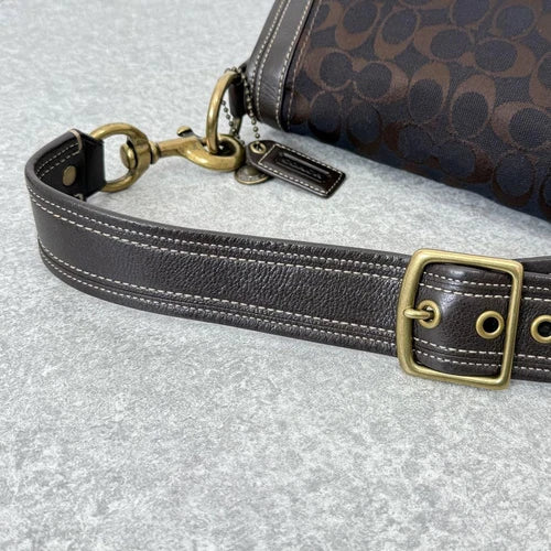 COACH Legacy Turnlock Slim Flap Shoulder Bag β Dark Brown π€